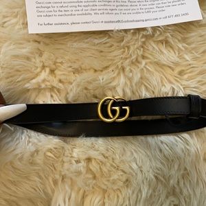 Gucci Leather belt with Double G buckle